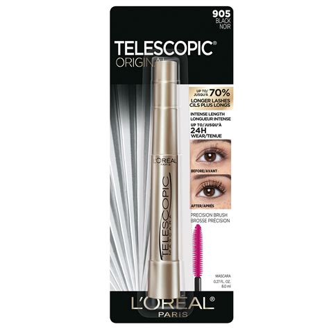 Loreal Paris Telescopic Original Washable Intense Lengthening Mascara Black 027 Fl Oz