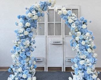 Wedding Arch Wedding Arches For Ceremony Blue Flower Backdrop Floral