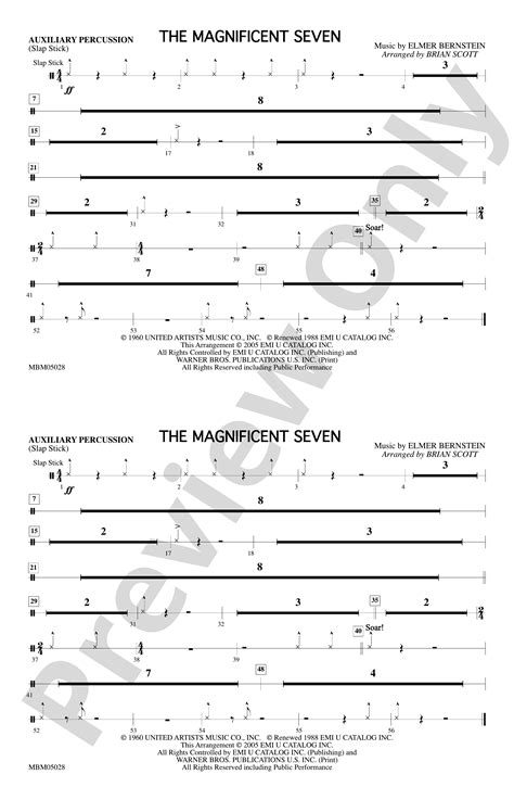 The Magnificent Seven Auxiliary Percussion Auxiliary Percussion Part