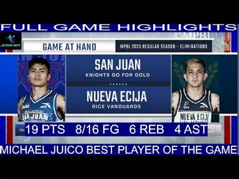 SAN JUAN KNIGHTS VS NUEVA ECIJA RICE VANGUARDS MPBL HIGHLIGHTS