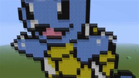 Bit Minecraft Art Squirtle Building Time Lapse Youtube