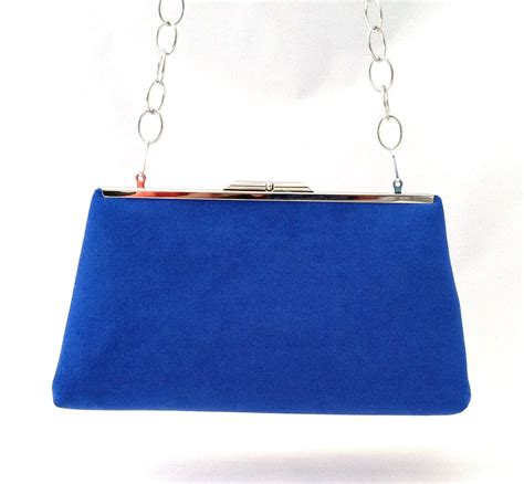 Cobalt Blue Ultra Suede Handbag Purse Cobalt Blue Suede