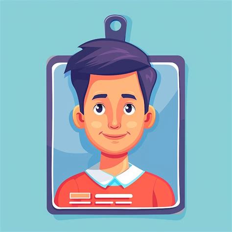 Iconos Vectoriales De Dibujos Animados De Tarjetas De Identidad