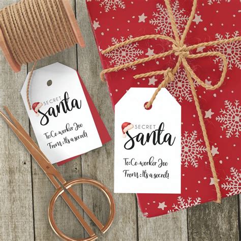 Secret Santa Gift Tags Free Printable Pdf