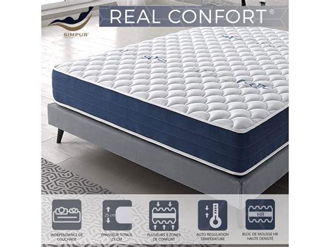 Matelas 140x190 mousse real confort mousse à mémorie de forme visco