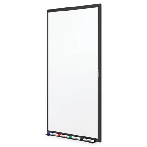 Quartet Dry Erase Board Wall Mounted 36 In Dry Erase Ht 48 In Dry Erase Wd 12 In Dp Black