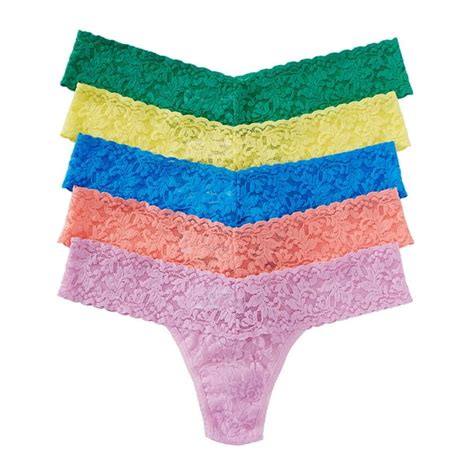 Hanky Panky Hanky Panky 4911f Low Rise Signature Lace Thongs 5 Pack