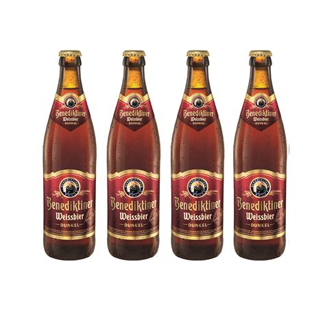 Benediktiner Weissbier Dunkel 500ml X 4 Bottles Hk Grocery