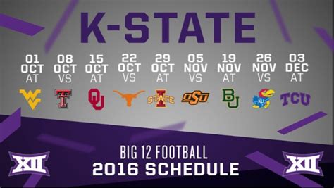 This Colorful Life: K-State Football Schedule- 2016