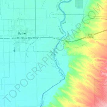 Colorado River Topographic Map Elevation Terrain