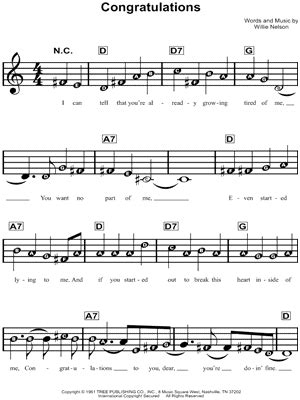 "Congratulations" Sheet Music - 1 Arrangement Available Instantly ...