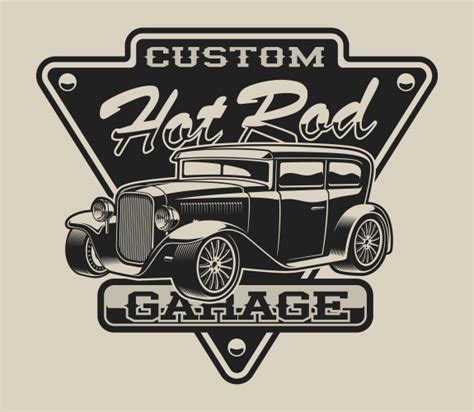 Hot Rod In Full Face Royalty Free Vector Image
