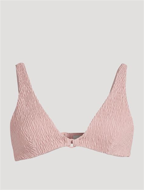 Medina Swimwear Hydra Smocked Triangle Bikini Top Holt Renfrew