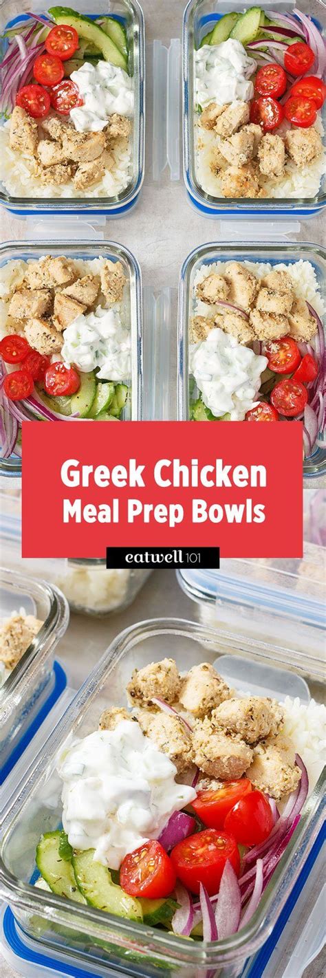 Greek Chicken Meal Prep Bowls Recipe Eatwell