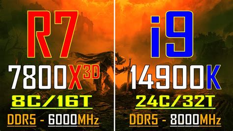 Ryzen 7 7800x3d Vs Intel I9 14900k Pc Games Test Youtube