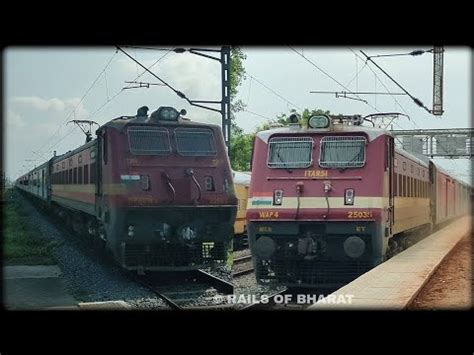 WAP 4 Locomotives With Modern LHB Rakes INDIAN RAILWAYS YouTube