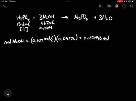 SOLVED If 47 1 ML Of 0 107 M NaOH Solution Is Required To Completely