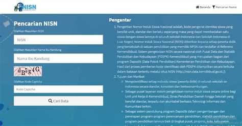 Begini Cara Cek Atau Mencari NISN Nomor Induk Siswa Nasional Dari HP