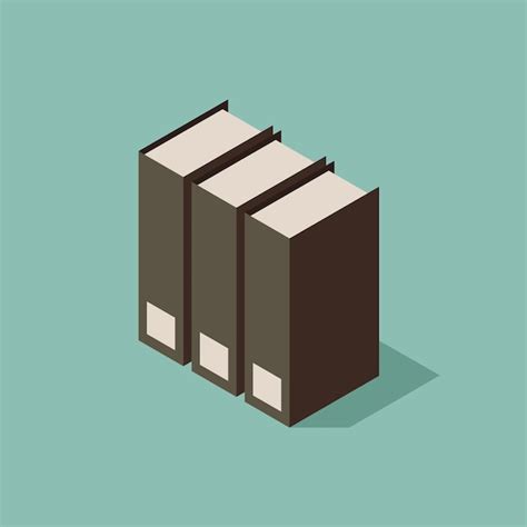Premium Vector Black Folders Isometric View Vector Illustration