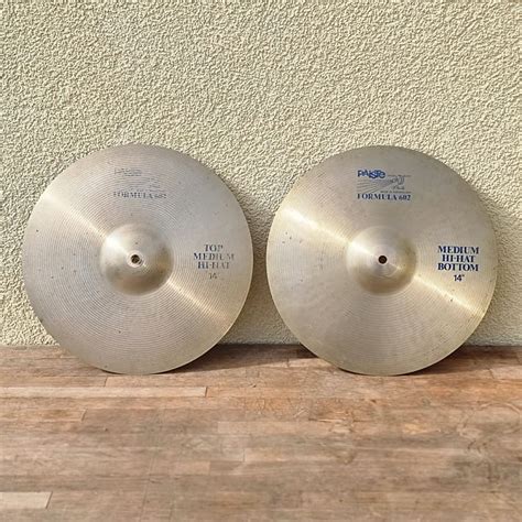 Vintage Paiste Formula Blue Label Medium Hi Hats Reverb