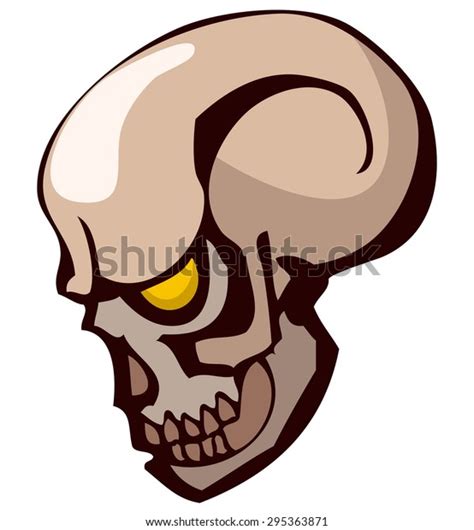 Skull Side View Vector Illustration Stock Vector (Royalty Free) 295363871