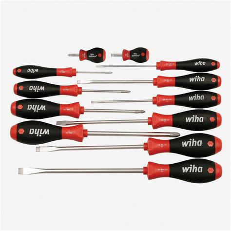 wiha 30297 12-piece slotted and phillips screwdriver set with soft ...