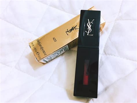 Ysl 聖羅蘭 奢華緞面漆光唇釉 420 Val Vinyl Cream Cosmetic 美妝