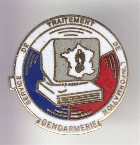 RARE PINS PIN S GENDARMERIE NATIONALE STIG SERVICE TRAITEMENT