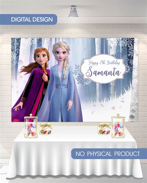 DIGITAL Frozen 2 Backdrop Frozen 2 Banner Candy Bar Backdrop | Etsy