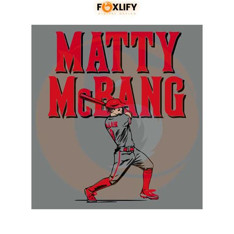 Matt Mclain Matty Mcbang Svg Cincinnati Reds Svg Digital File