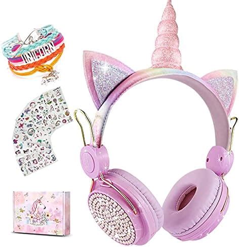 Dinosaurio Auriculares Niños Inalambricos con Luz LED Límite de Volumen