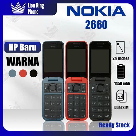 Jual HANDPHONE NOKIA 2660 FLIP Phone 2G DUAL SIM GARANSI HP JADUL NOKIA