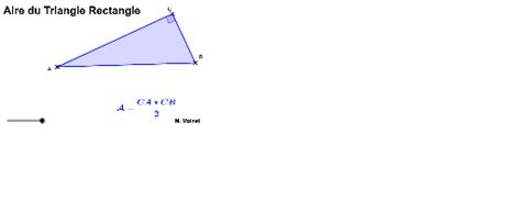 Aire Du Triangle Rectangle GeoGebra