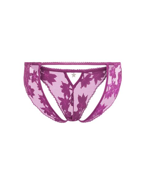 Vega Bikini Dark Purple Plus Crotchless Cheeky 1X 4X Adore Me