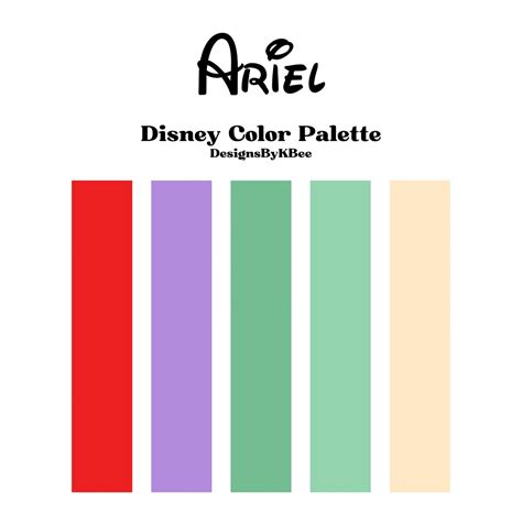 Ariel Disney Color Palette