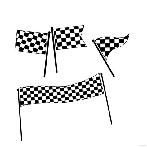 Racing Checkered Flag Border Vector in Illustrator, SVG, JPG, EPS, PNG ...