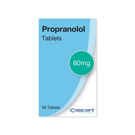 Propranolol 80mg Tablets Container Crescent Pharma