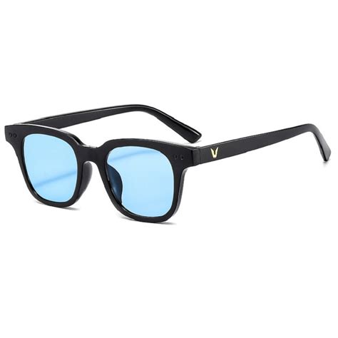 Korea Unisex Sunglasses Sunglasses Square V Colorful Glasses Women Tinted Lens Couple Sunglasses