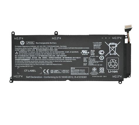 HP LP03XL Original Laptop Battery Battery Type Lithium Polymer