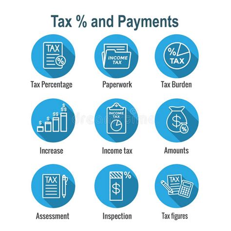 El Concepto Del Impuesto Con Porcentaje La Idea Pag Del Icono Y De La