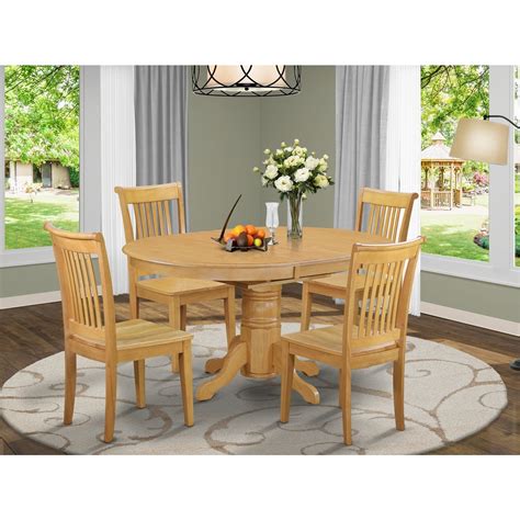 HomeStock Country Cottage 5 Pc Dining Set With A Kitchen Table And 4