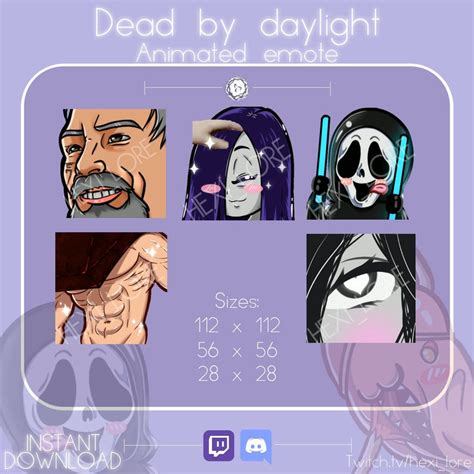 Animated Dead By Daylight Killers And Survivor Set Dbd Emotes For