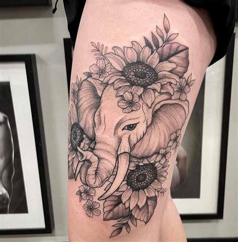 Discover 74 Elephant Thigh Tattoos For Females Latest In Cdgdbentre