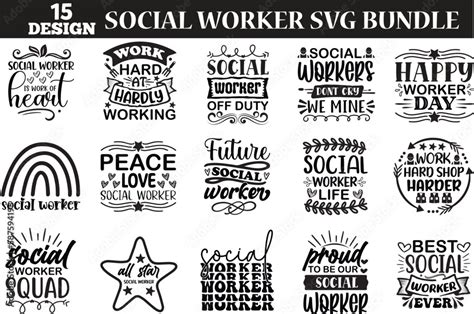 Social Worker Svg Bundle Social Worker Svg Bundle Social Work Digital