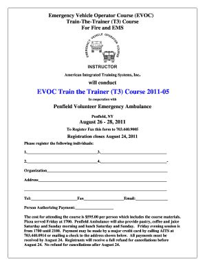 Evoc Train The Trainer Fill Online Printable Fillable Blank