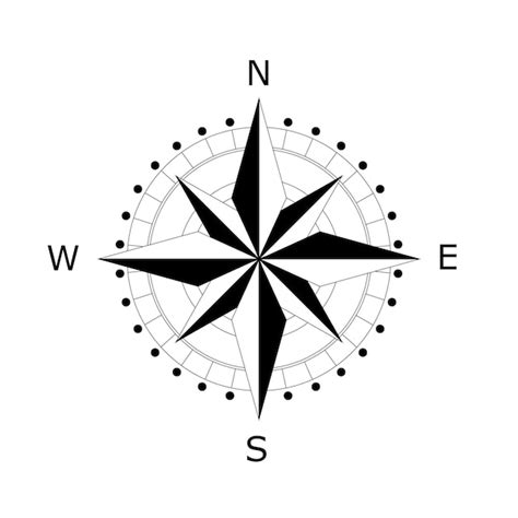 Premium Vector Compass Rose