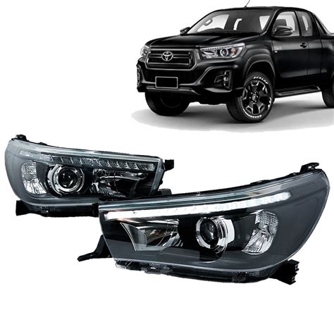 Farol Led Drl Hilux Srv Pickup A M Scara Negra Submarino