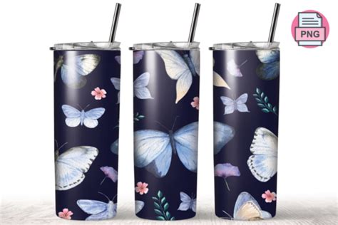 20 Oz Skinny Tumbler Watercolor Flower Graphic By Sasikharn Creative