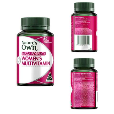 Natures Own วิตามินรวมสำหรับผู้หญิง Mega Potency Womens Multivitamin 60เม็ด Maturos Hunny