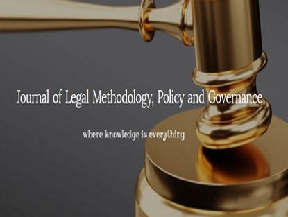 Cfp Journal Of Legal Methodology Policy And Governance Volume I